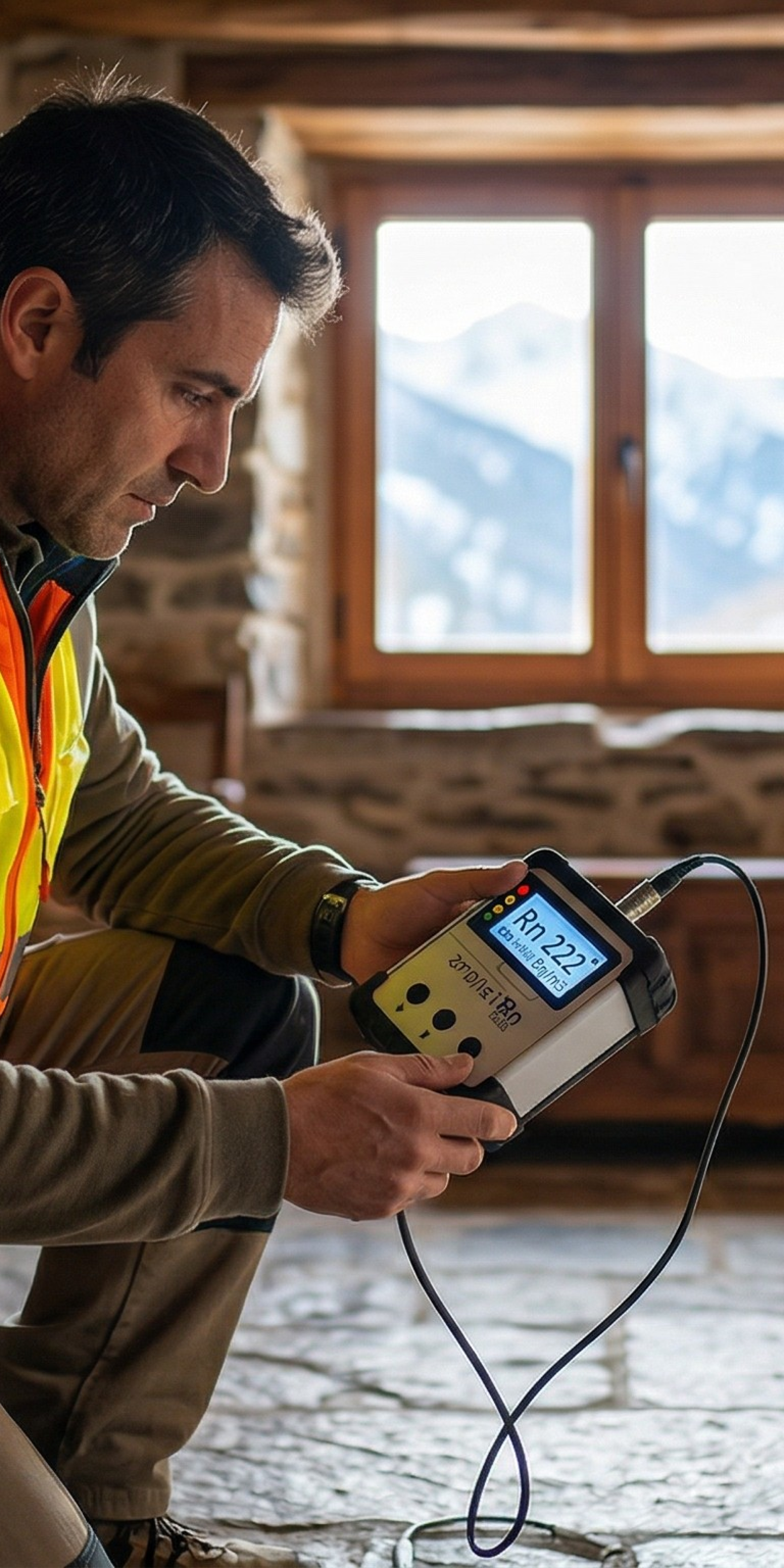 Gas radón Trabajador